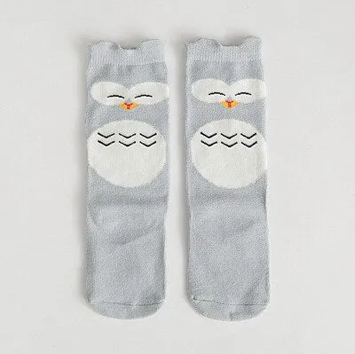 1 par encantador Unisex de dibujos animados lindo Fox niños bebé calcetines de la rodilla niño del bebé niña niño calcetines de bebé suave de algodón calcetines 0-3 Y