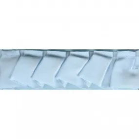 1" Blue Ruffled Box Pleated Ribbon Trim by the Yard