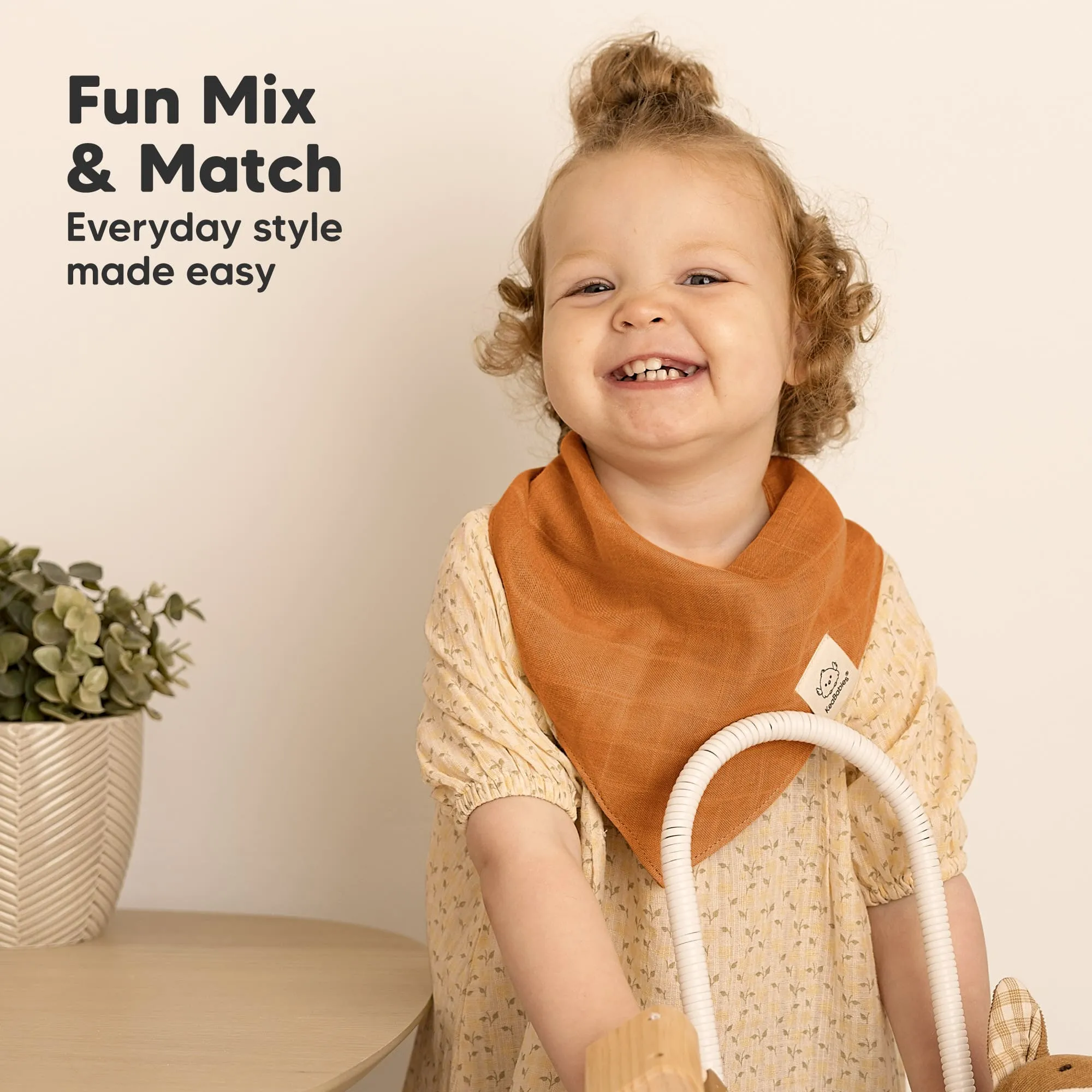 8-Pack Lumi Muslin Bandana Bibs (Sahara)