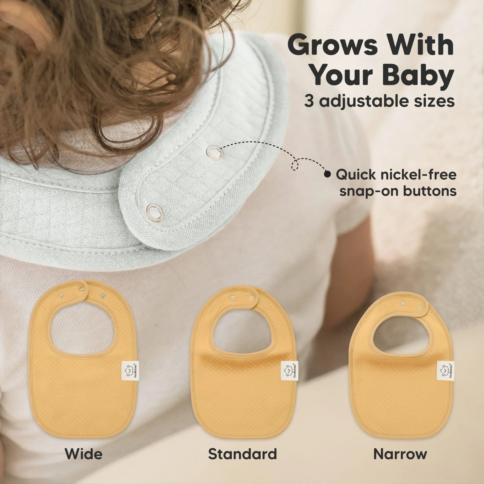 8-Pack Urban Quin Drool Bibs (Sahara)