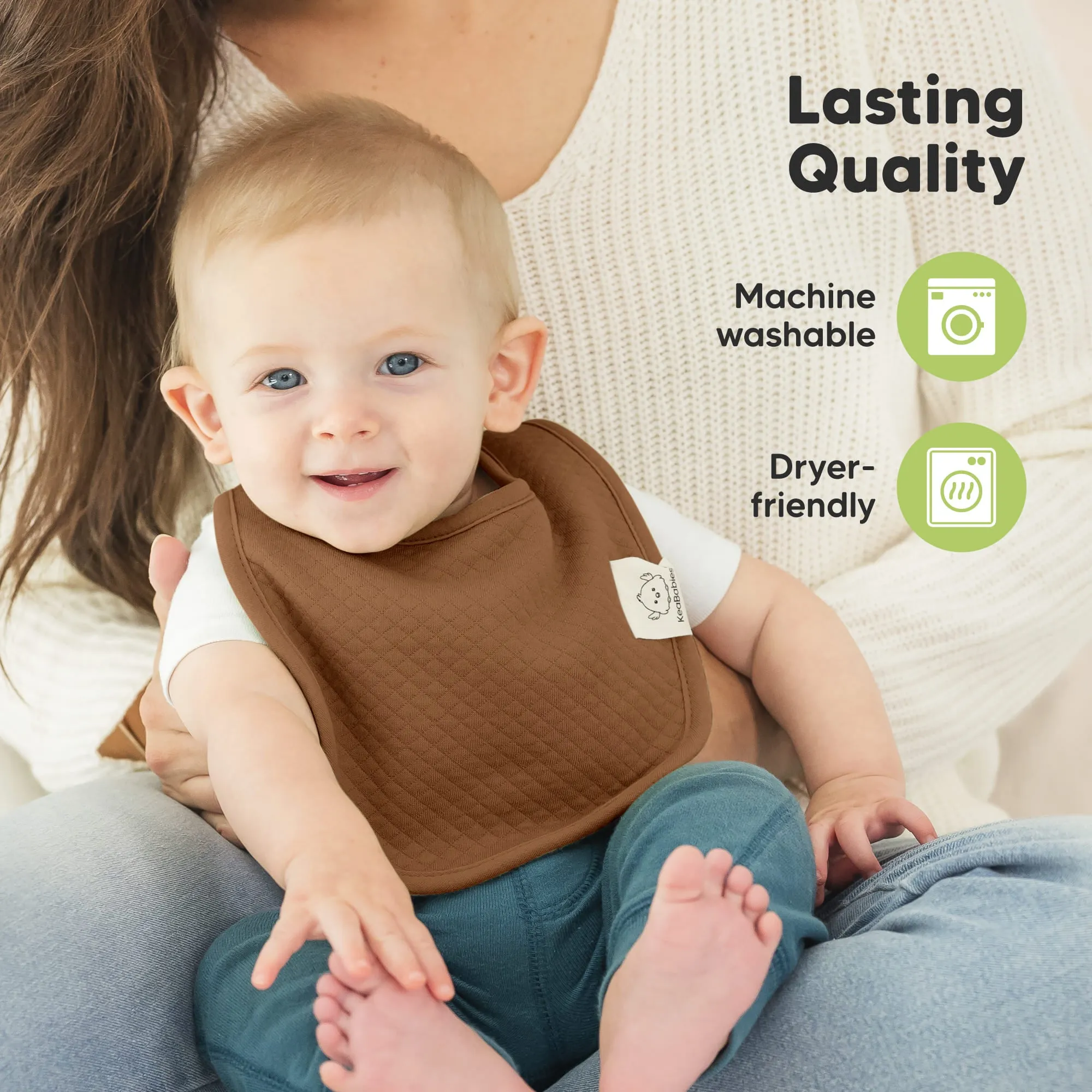 8-Pack Urban Quin Drool Bibs (Sahara)