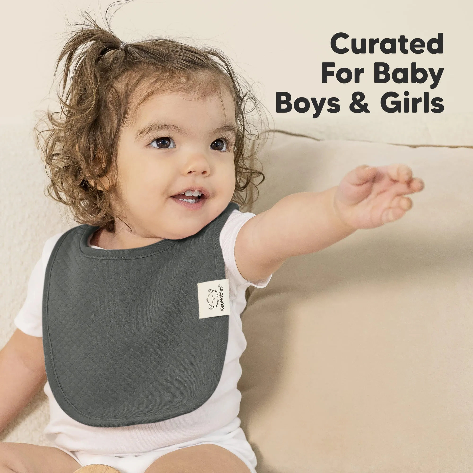 8-Pack Urban Quin Drool Bibs (Sahara)