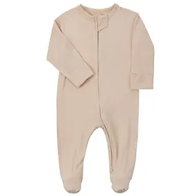 Aablexema Baby Footie Pajamas Zipper - Rayon from Bamboo Infant Footed Pjs with Mittens Sleepwear Jammies(Green,Newborn)