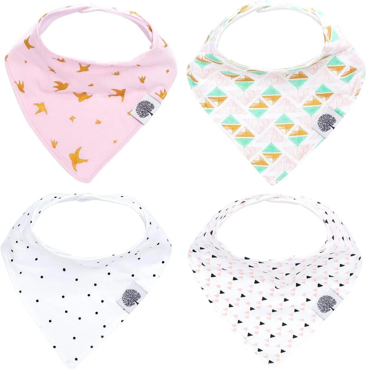 Baby Bandana Drool Bibs 4 Pack