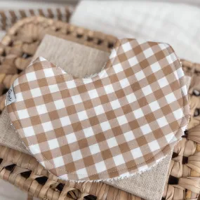 Baby Bib - Caramel Gingham