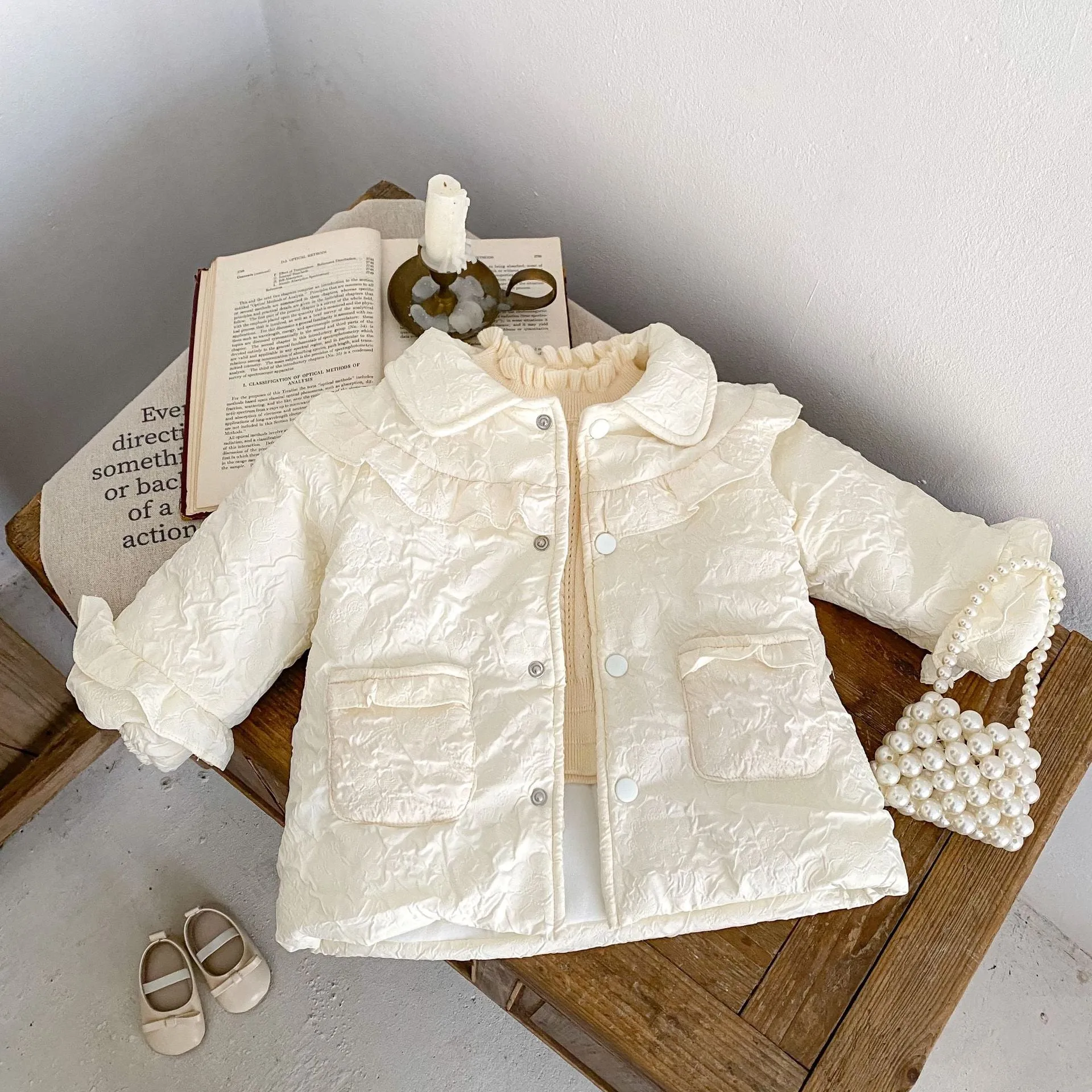 Baby Girl Jacket Ruffled Elegance