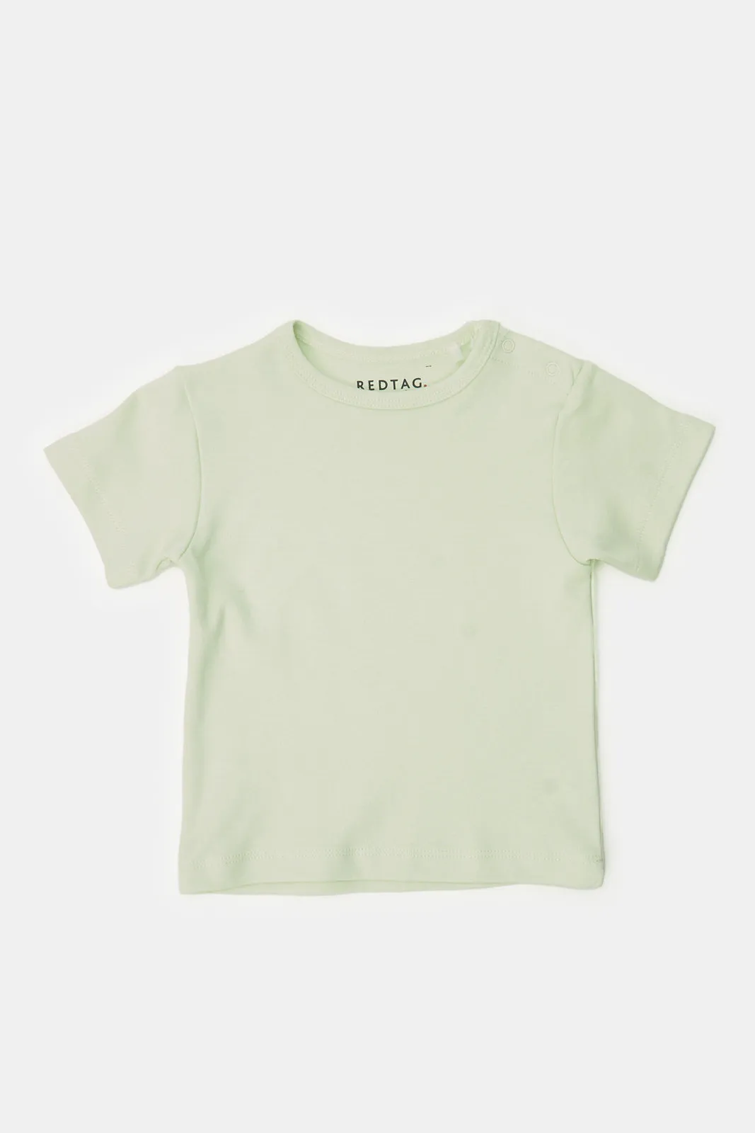 Baby Mint And White Printed T-Shirt And Dungaree Set (2 Piece)