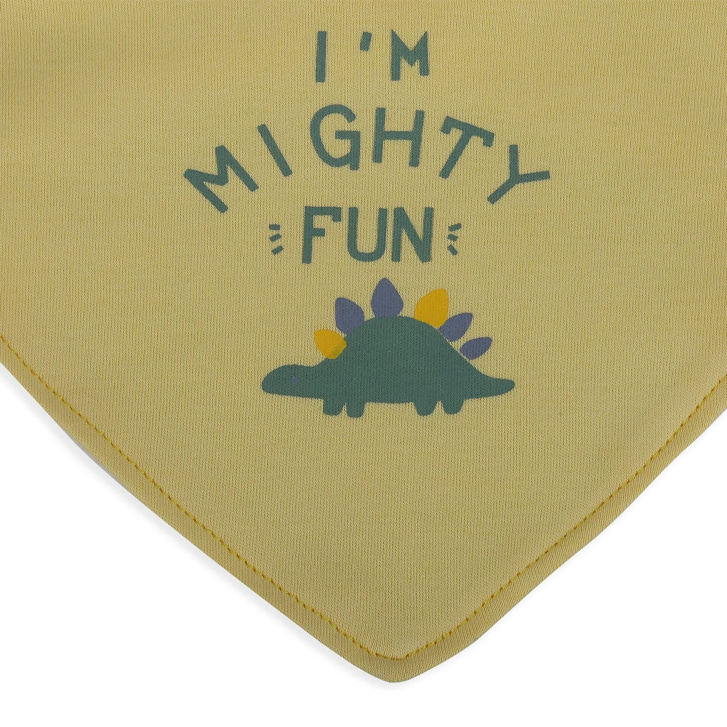Baby Moo Dino Mighty Fun Cotton 3 Pack Bandana Bibs - Multicolour