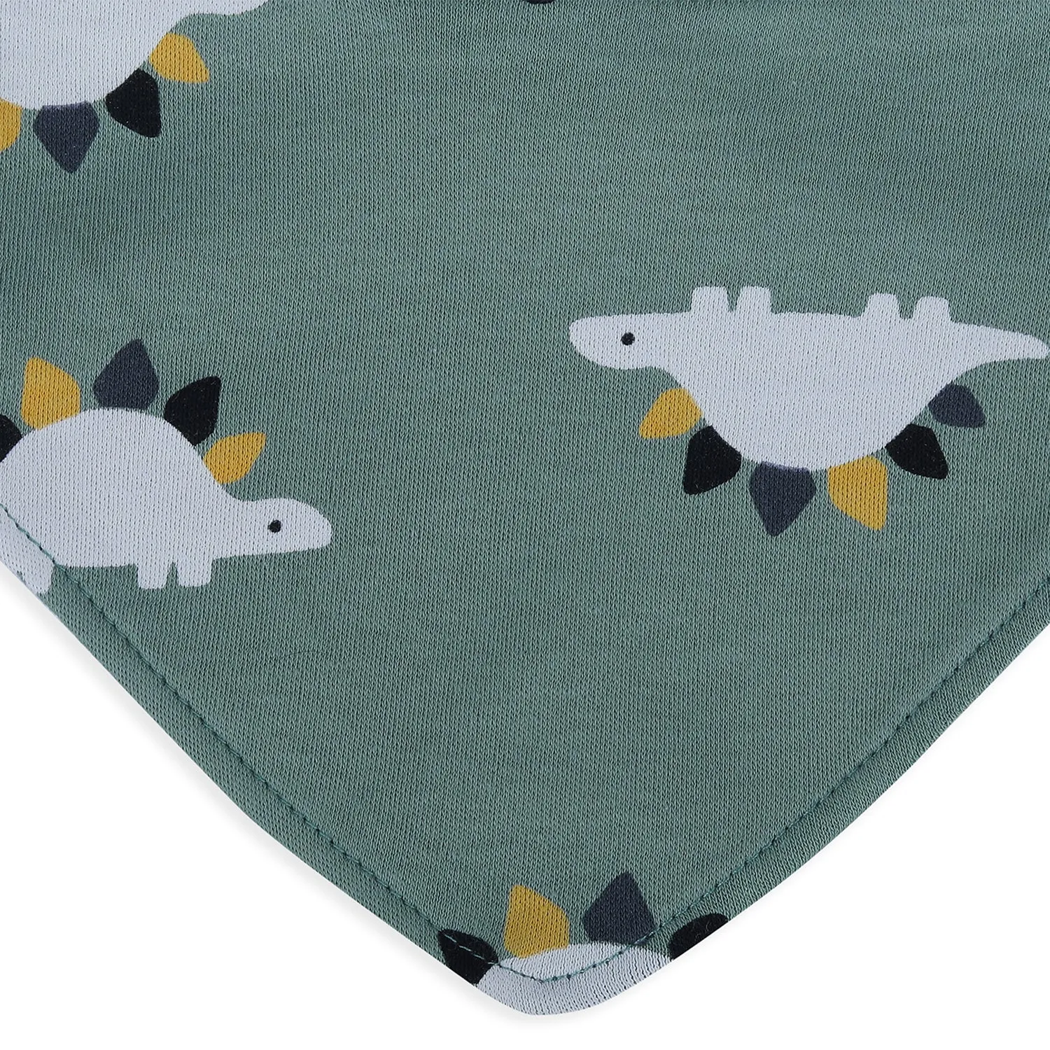 Baby Moo Dino Mighty Fun Cotton 3 Pack Bandana Bibs - Multicolour