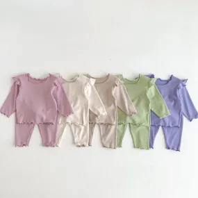 Baby Solid Color Comfy Pajamas Set
