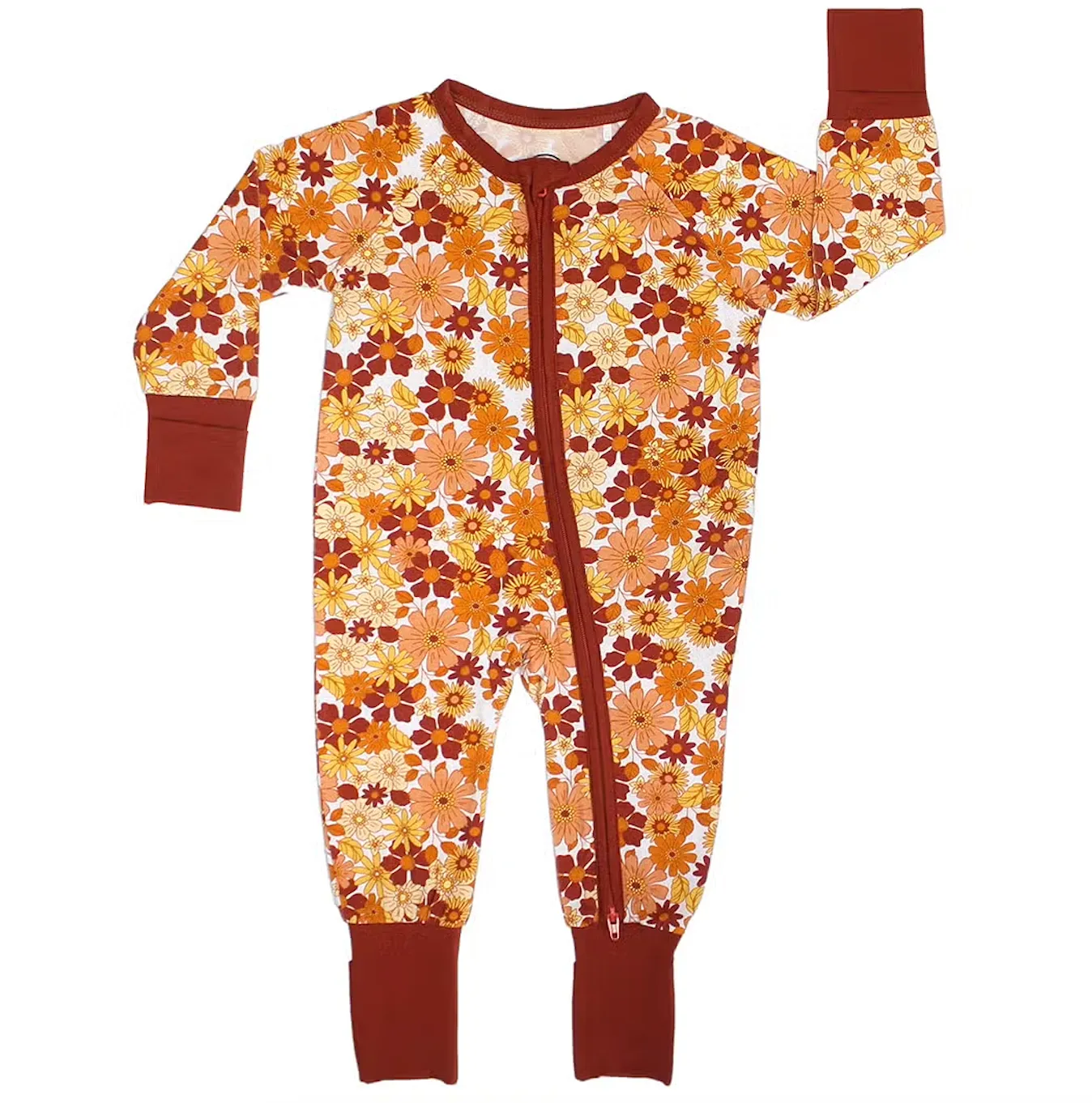 Bamboo Baby Footie Pajamas - Fall Floral