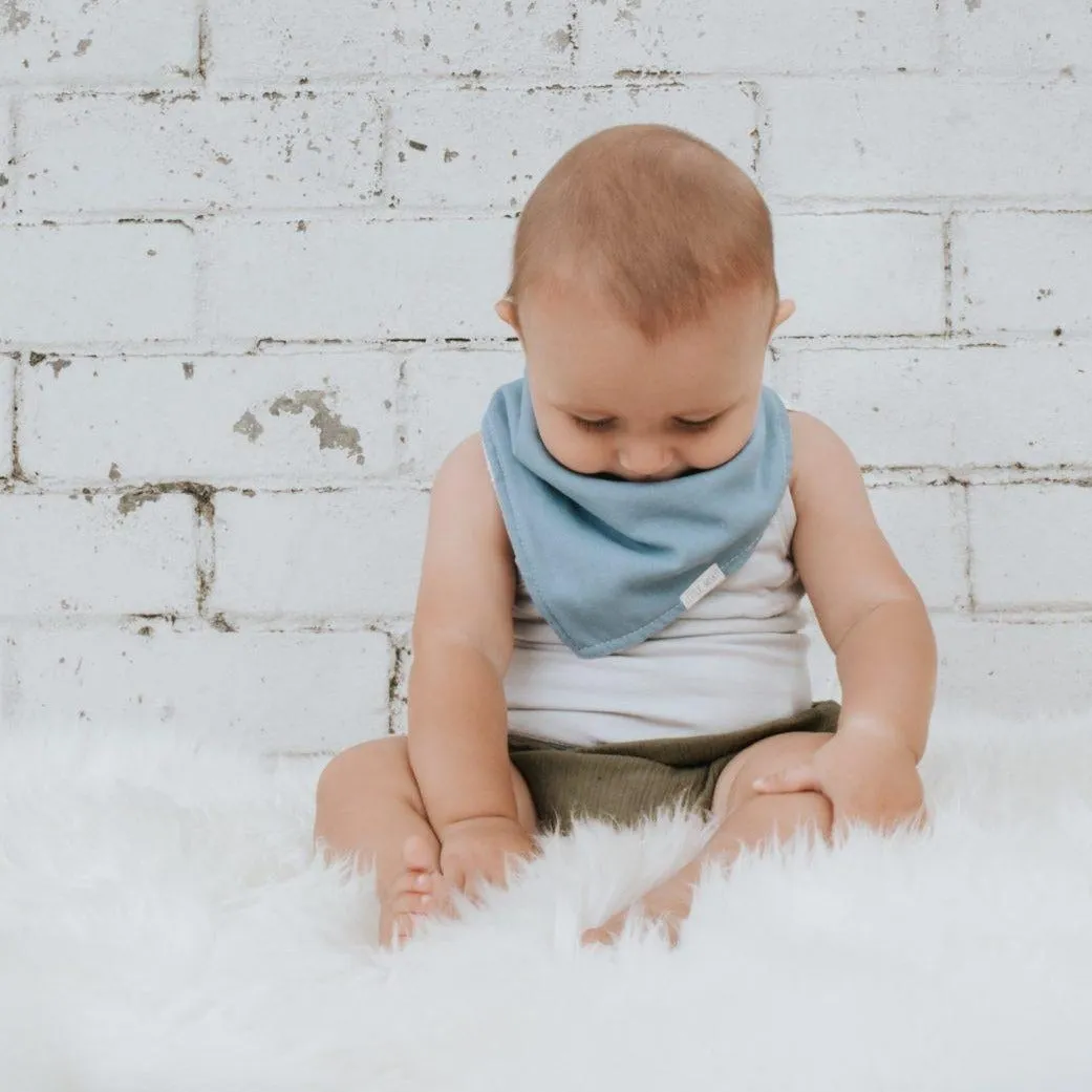 Bandana Dribble Bib Linen | Blue