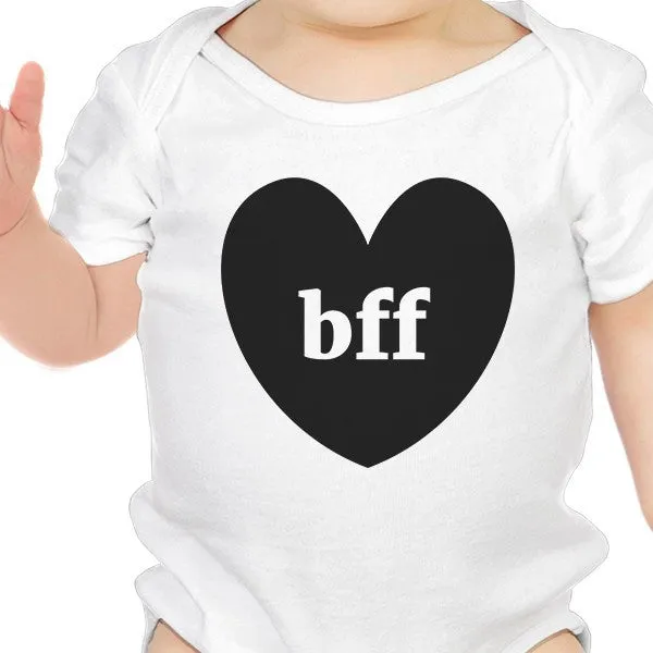 Bff Hearts Baby and Pet Matching White Shirts