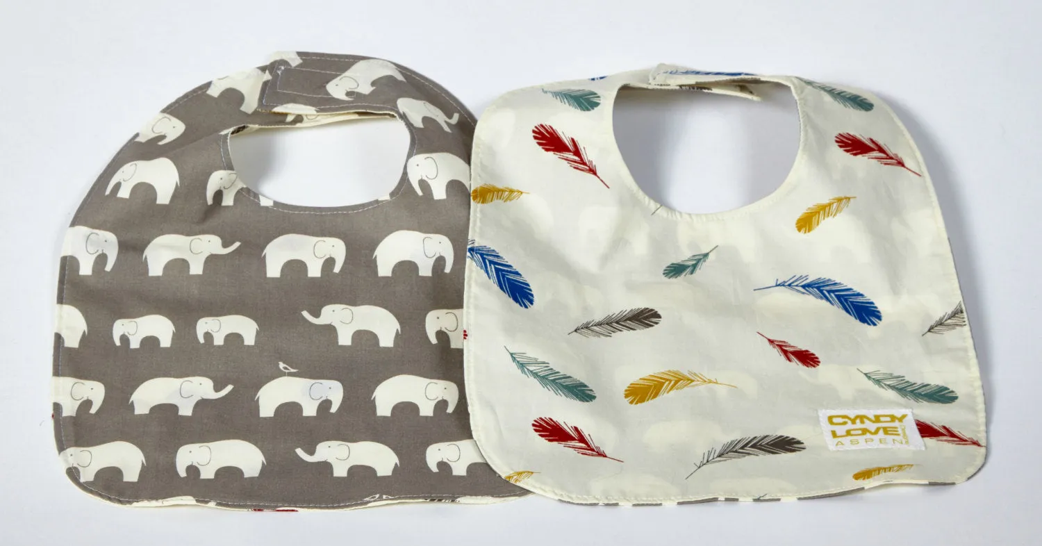 Bib, Baby, Organic Cotton, Elephant, Newborn Baby Bib