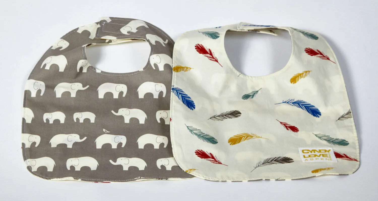 Bib, Baby, Organic Cotton, Elephant, Newborn Baby Bib
