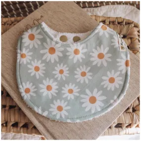 Bib - Duck egg Medium Daisy