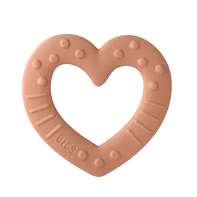 Bibs Baby Bitie Teething Toy Teething Toy Heart Peach