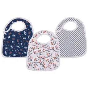 Blooms Floral Snap Bib 3PK