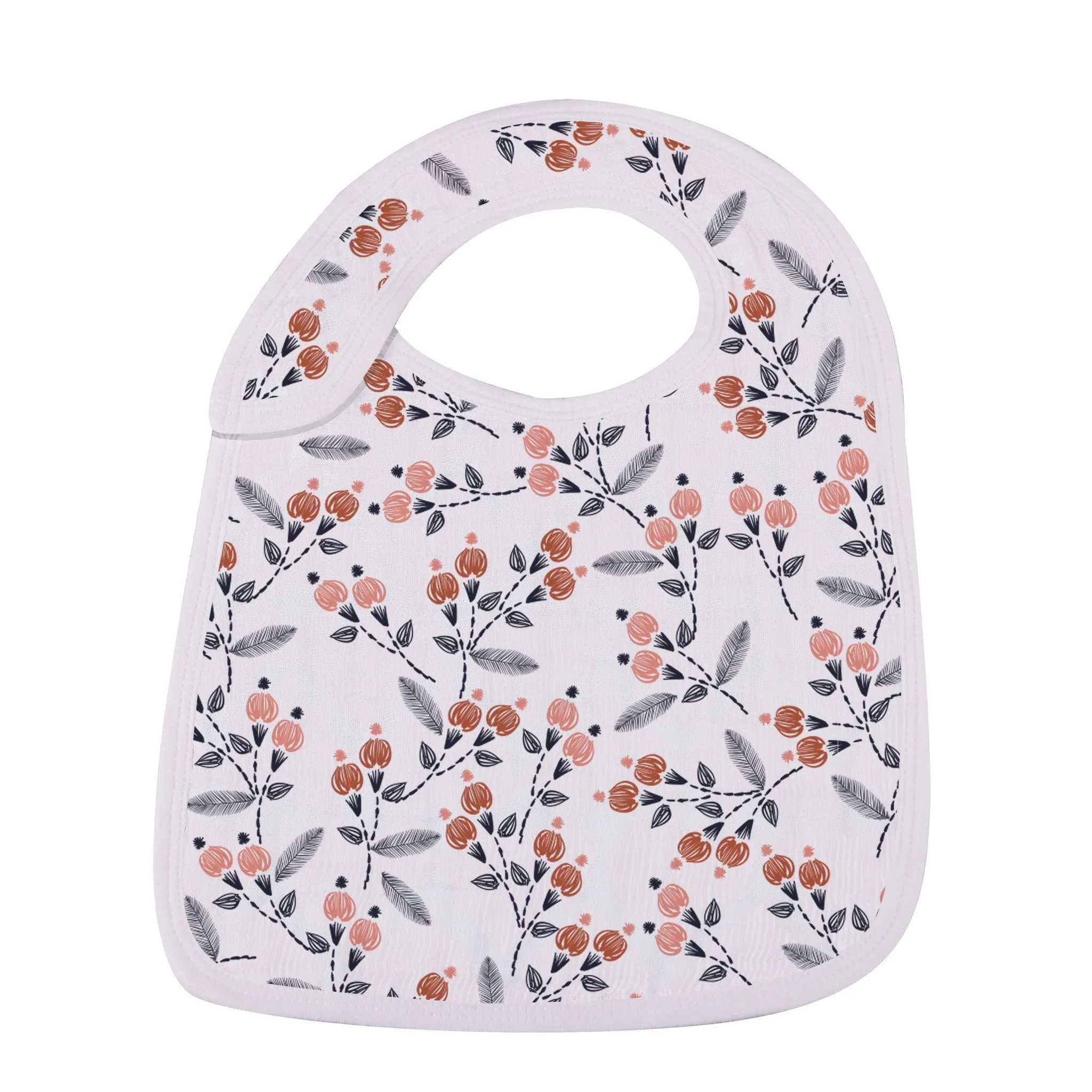 Blooms Floral Snap Bib 3PK
