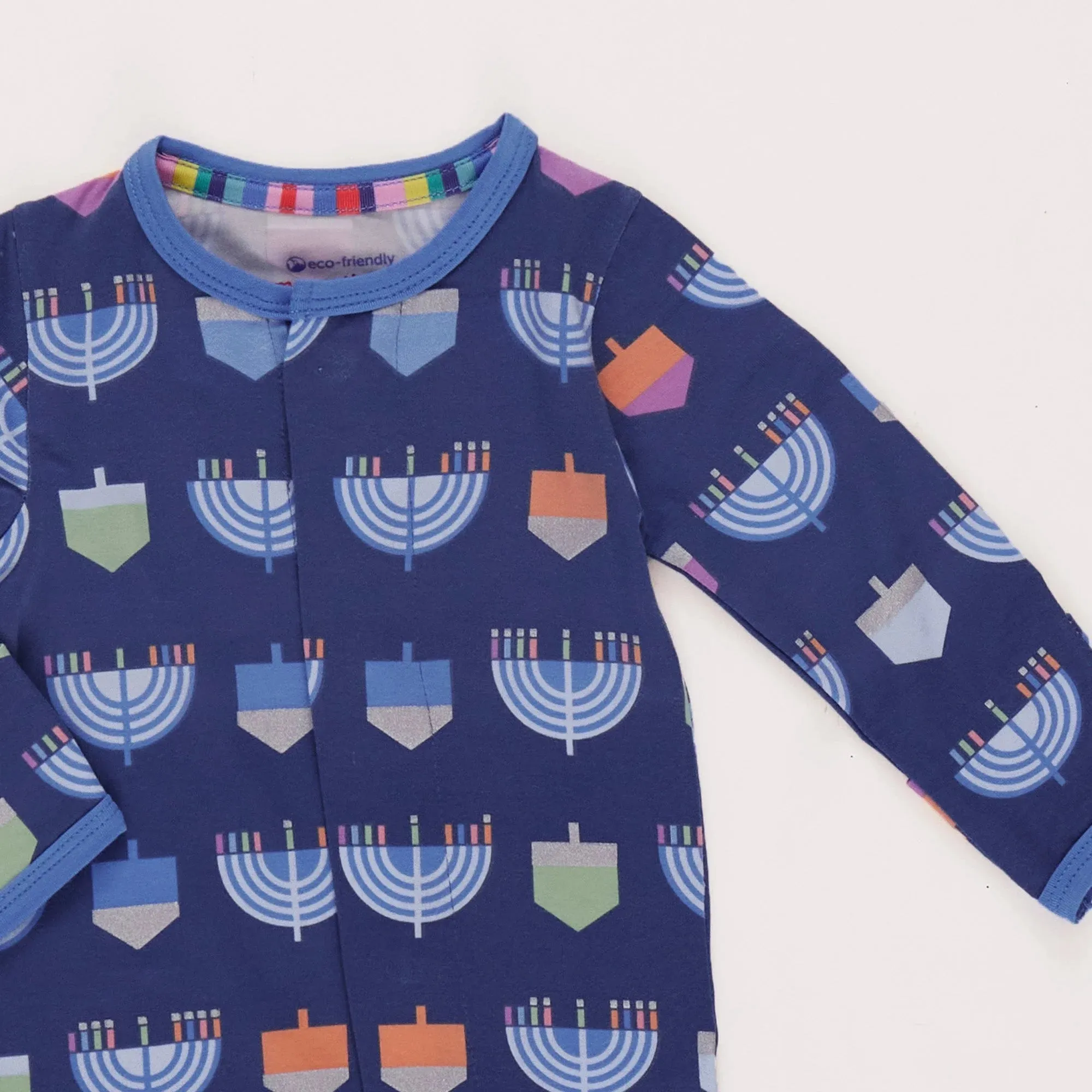 Blue Hanukkah Menorah Magnetic Footie