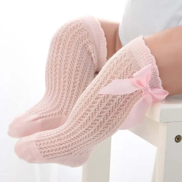 Bow Lace Knee High Socks