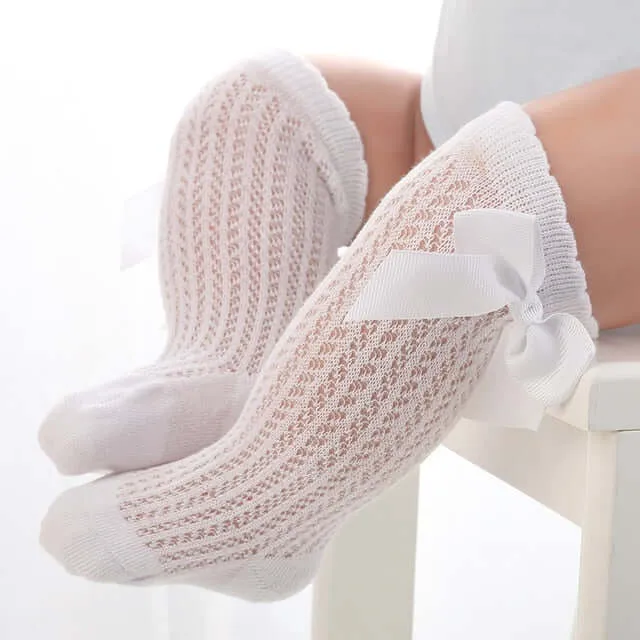 Bow Lace Knee High Socks