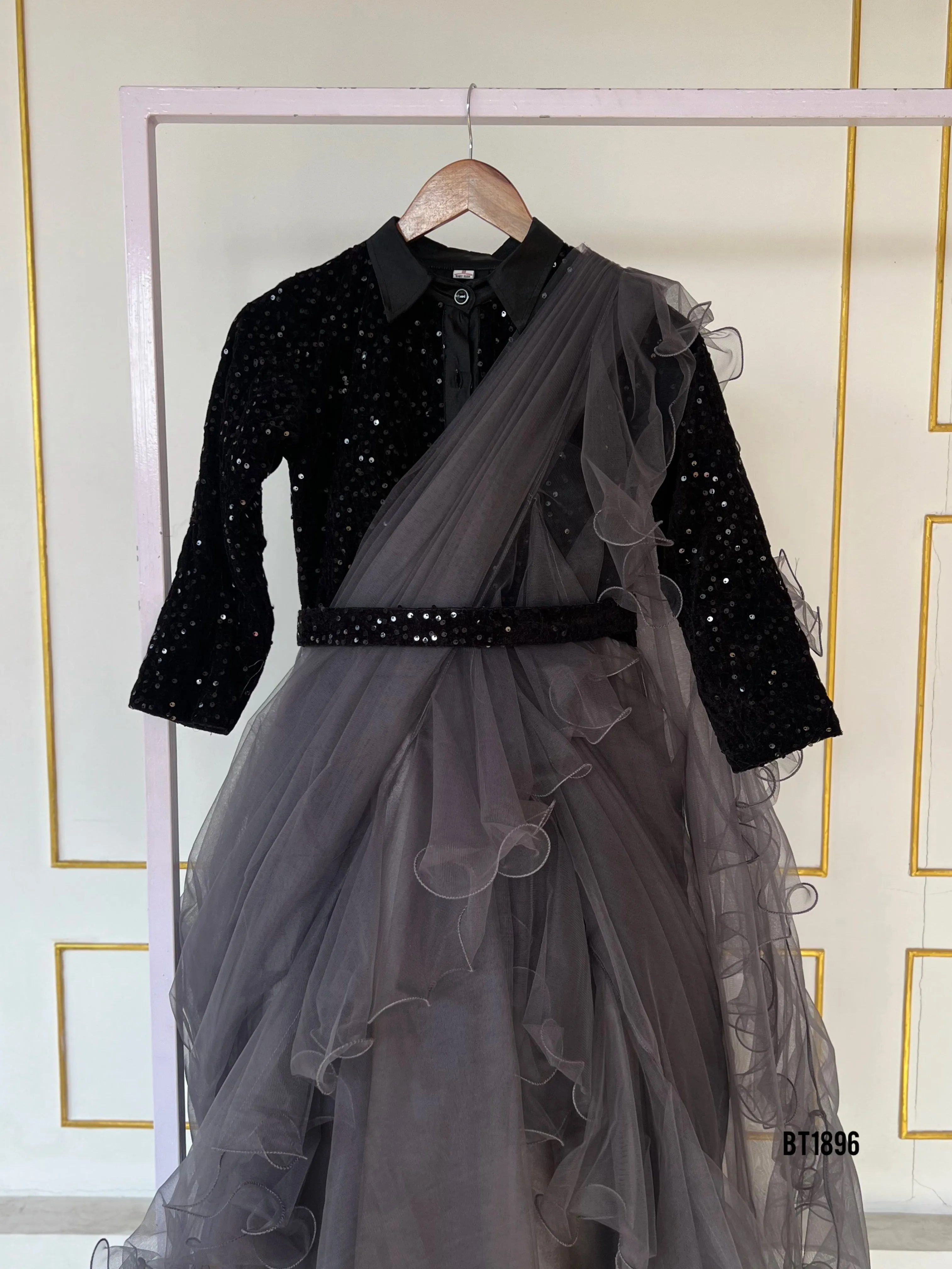 BT1896 Elegant Evening: Chic Mom & Baby Combo Dress
