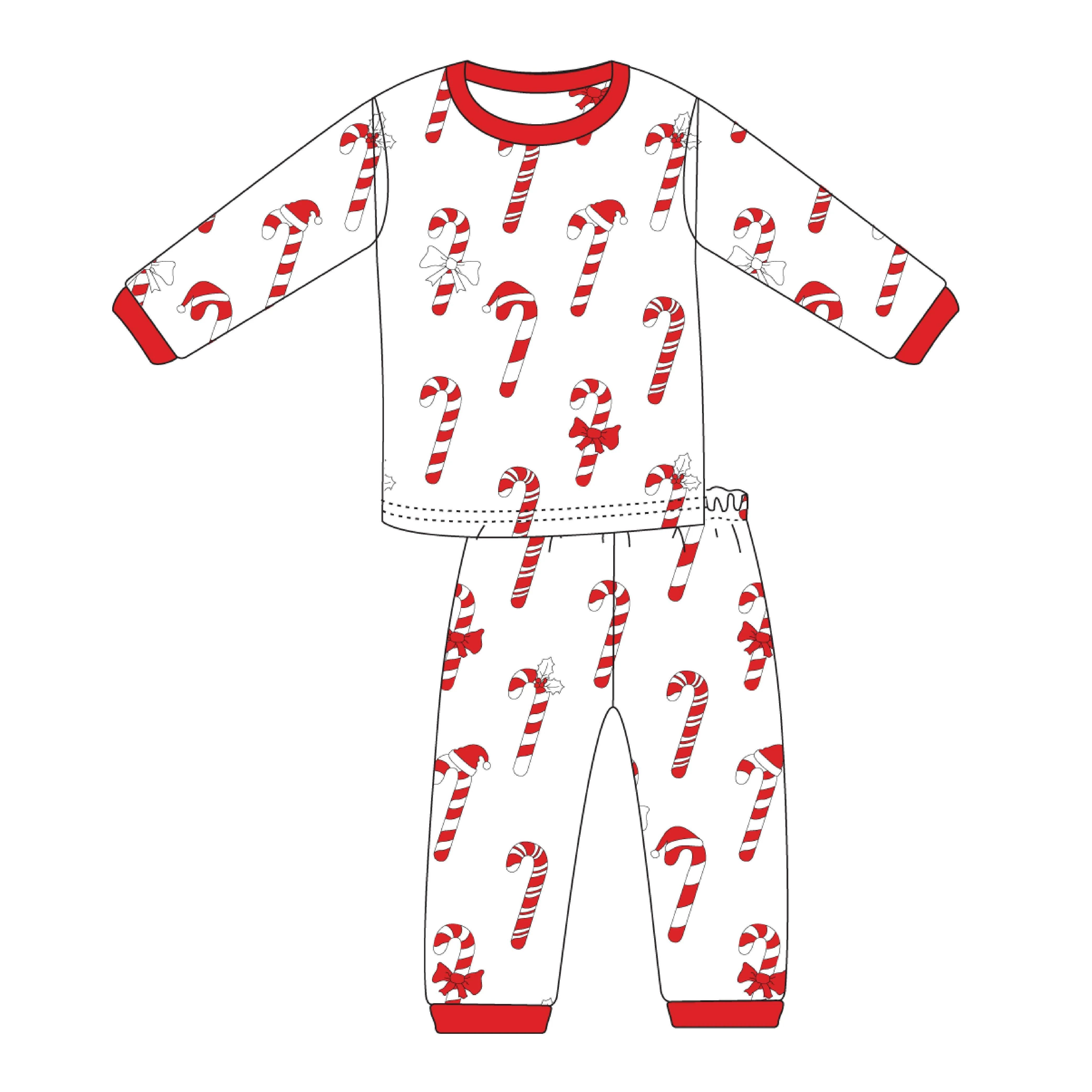Candy Canes Two Piece Pajamas