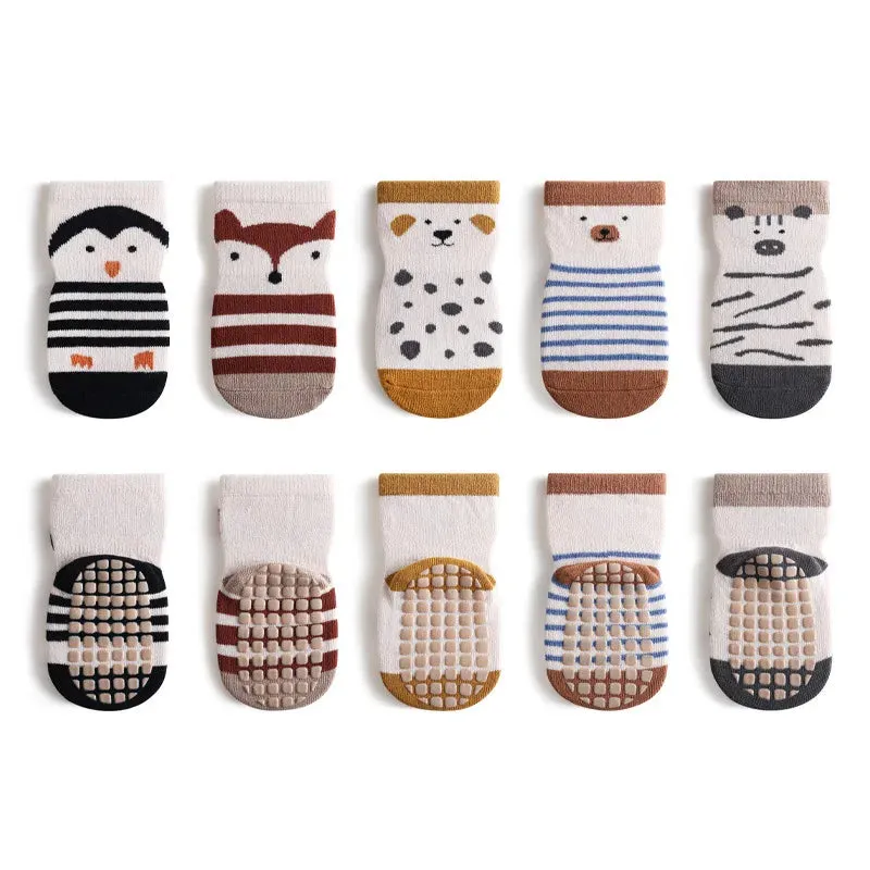 Cartoon Animal Print Infant Floor Socks
