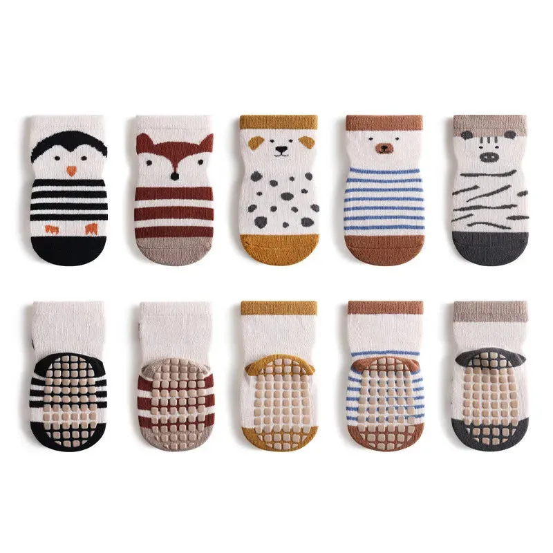 Cartoon Animal Print Infant Floor Socks