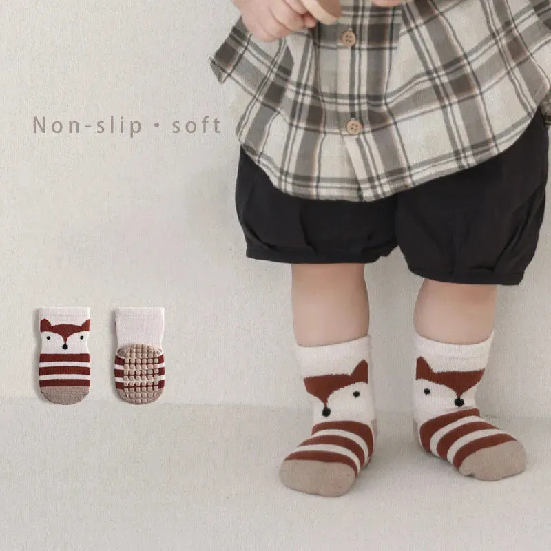 Cartoon Animal Print Infant Floor Socks