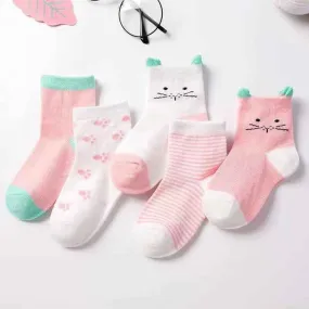 Cartoon Cat Animal Soft Cotton Knit Baby Socks
