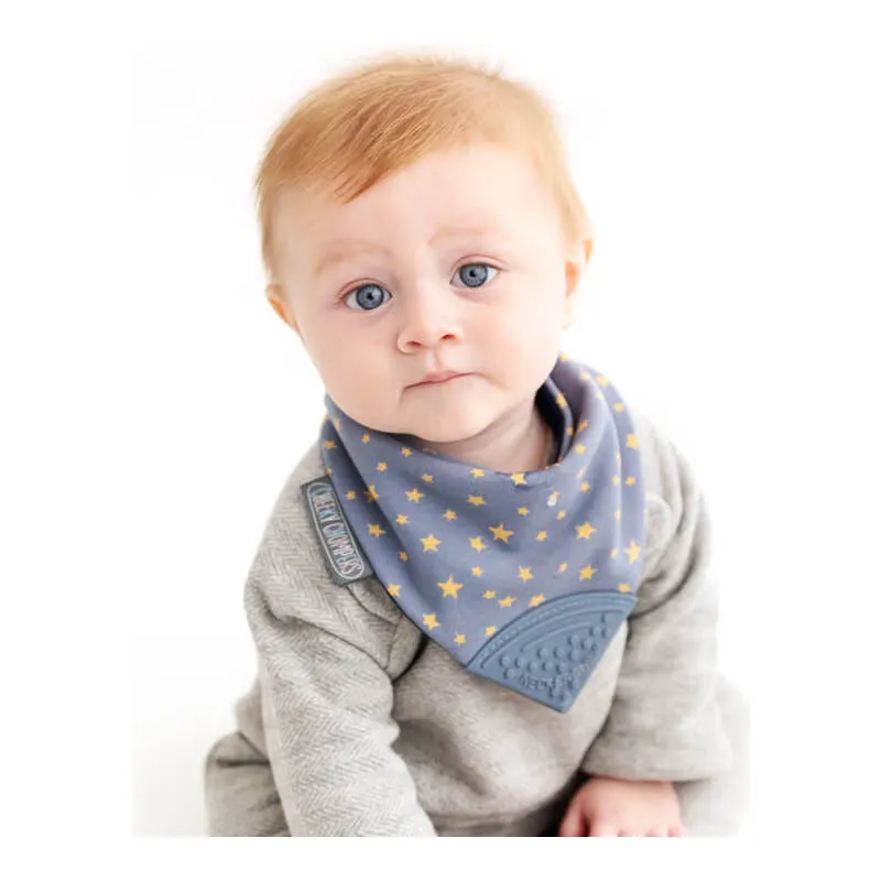 Cheeky Chompers Neckerchew Teething Dribble Bib - Midnight Stars