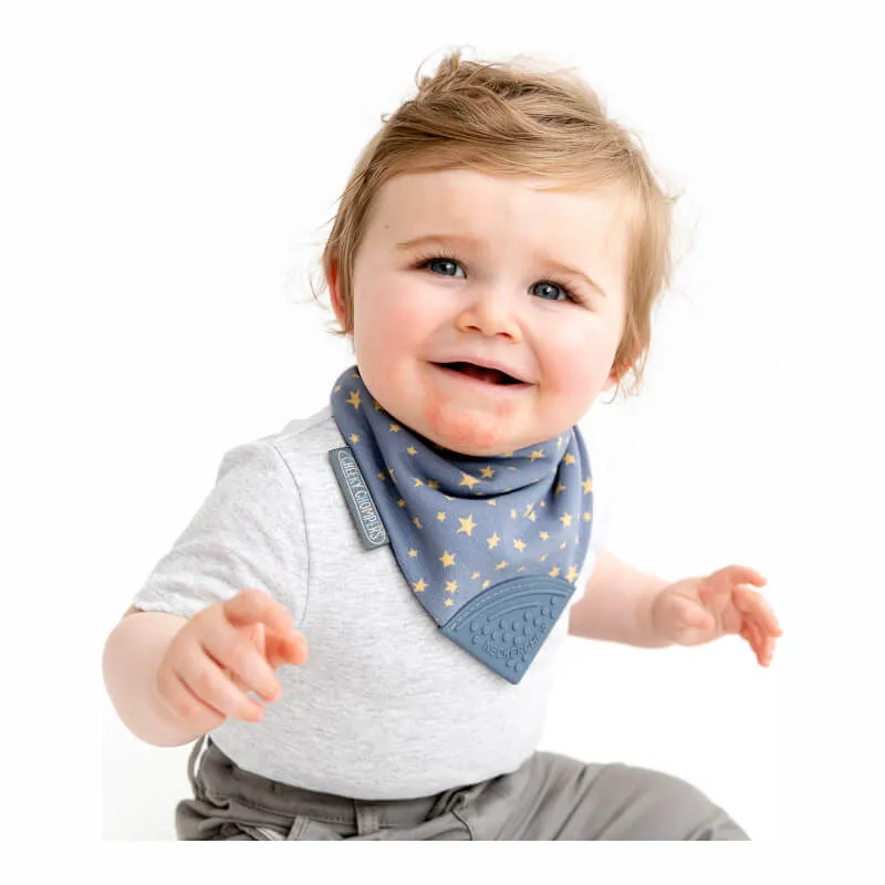 Cheeky Chompers Neckerchew Teething Dribble Bib - Midnight Stars