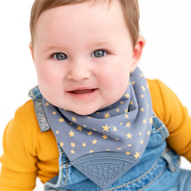 Cheeky Chompers Neckerchew Teething Dribble Bib - Midnight Stars