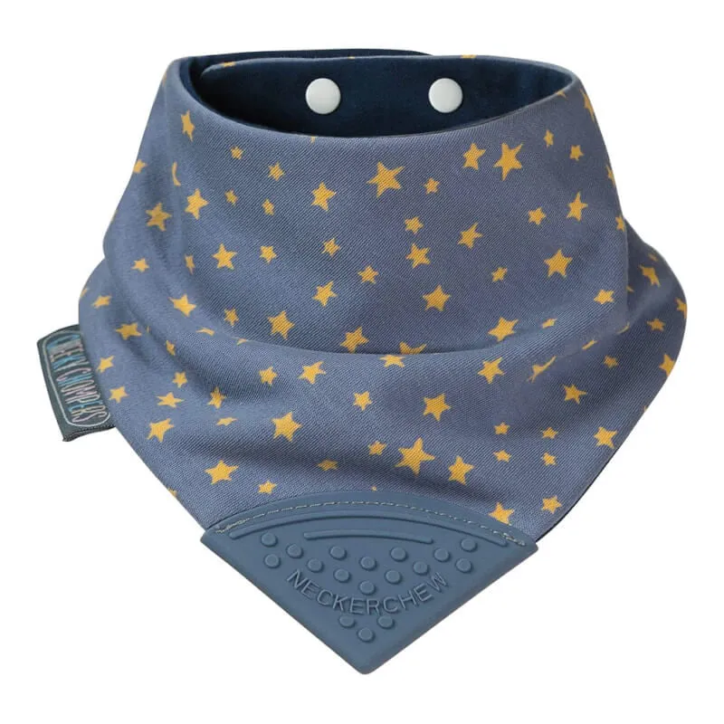 Cheeky Chompers Neckerchew Teething Dribble Bib - Midnight Stars