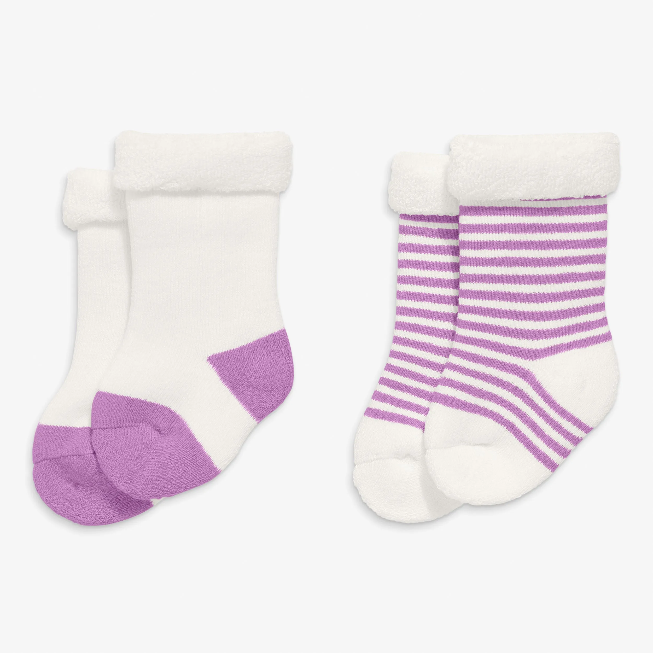 Clearance baby's first sock 2-pack in stripe