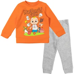 CoComelon Cocomelon JJ Fleece Pullover Sweatshirt and Pants Set