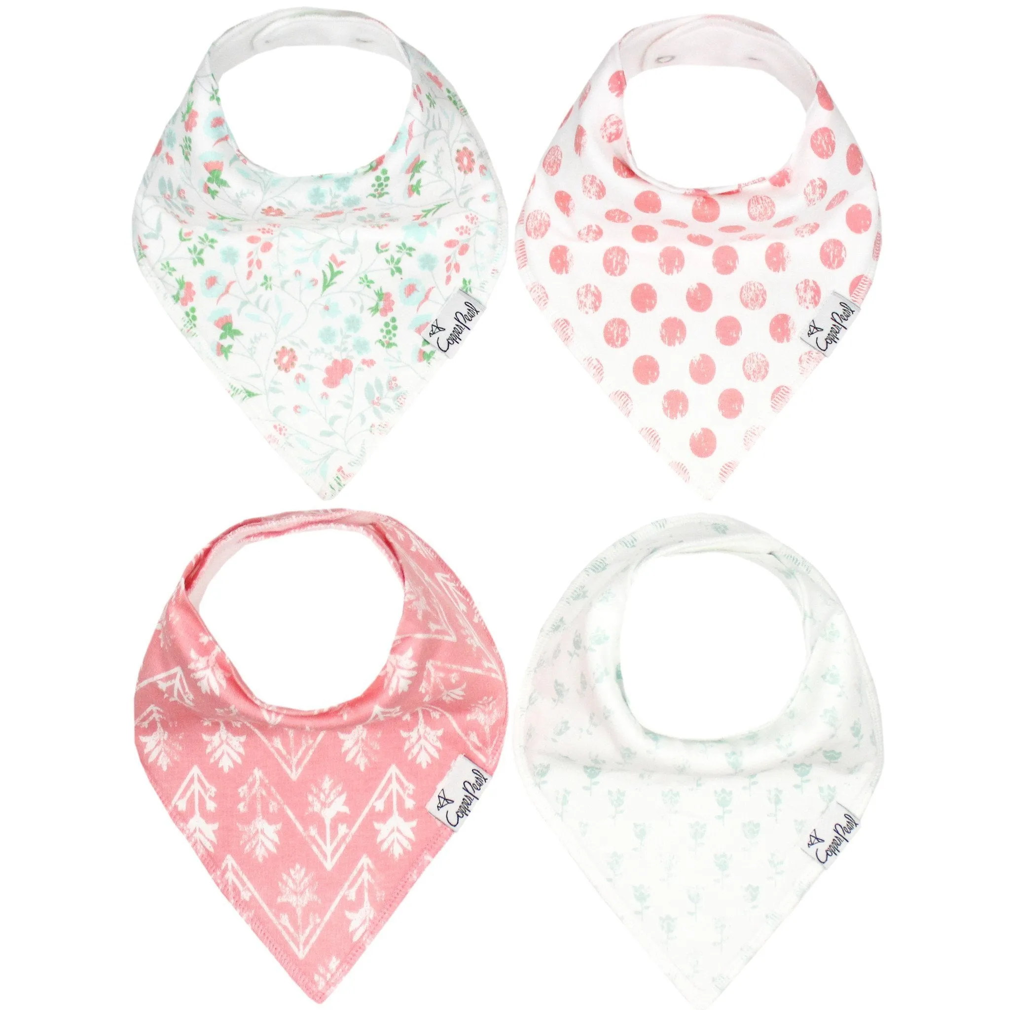 Copper Pearl Baby Bandana Bibs - Claire