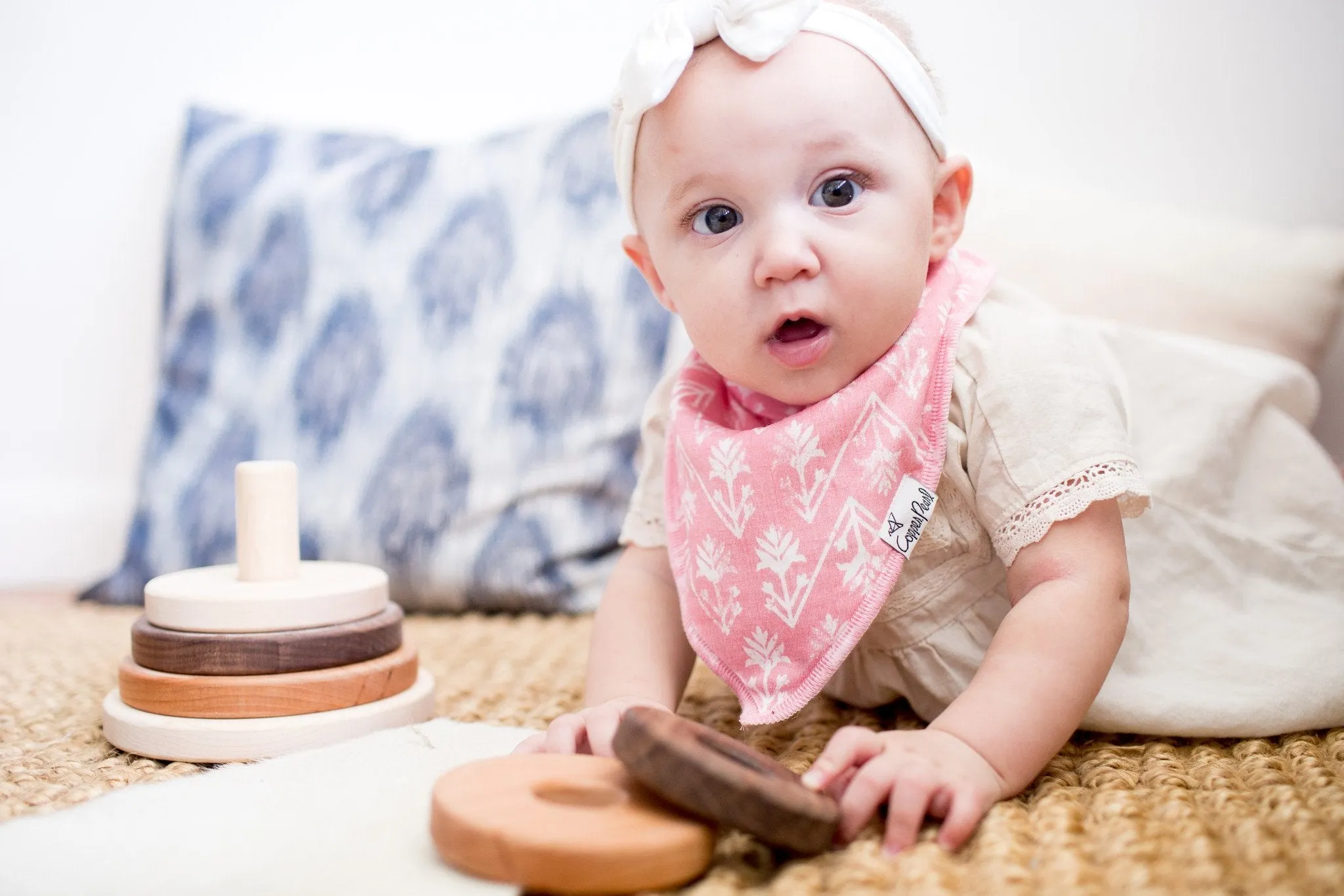 Copper Pearl Baby Bandana Bibs - Claire
