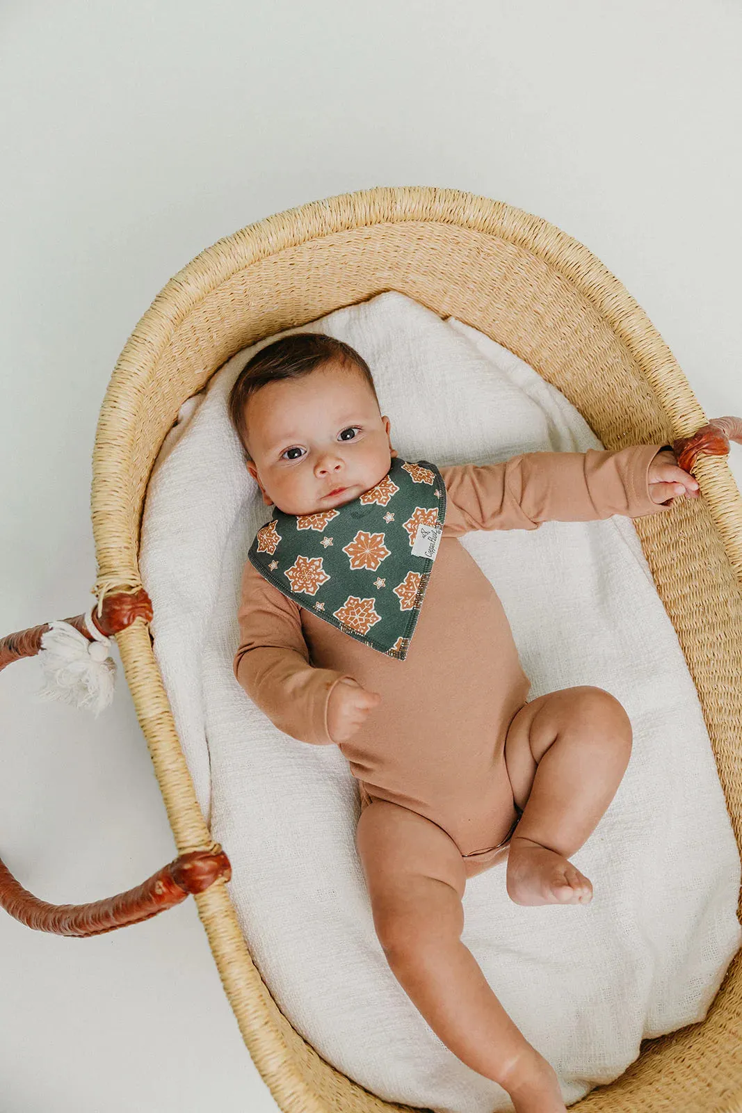 Copper Pearl Baby Bandana Bibs | Gingerbread