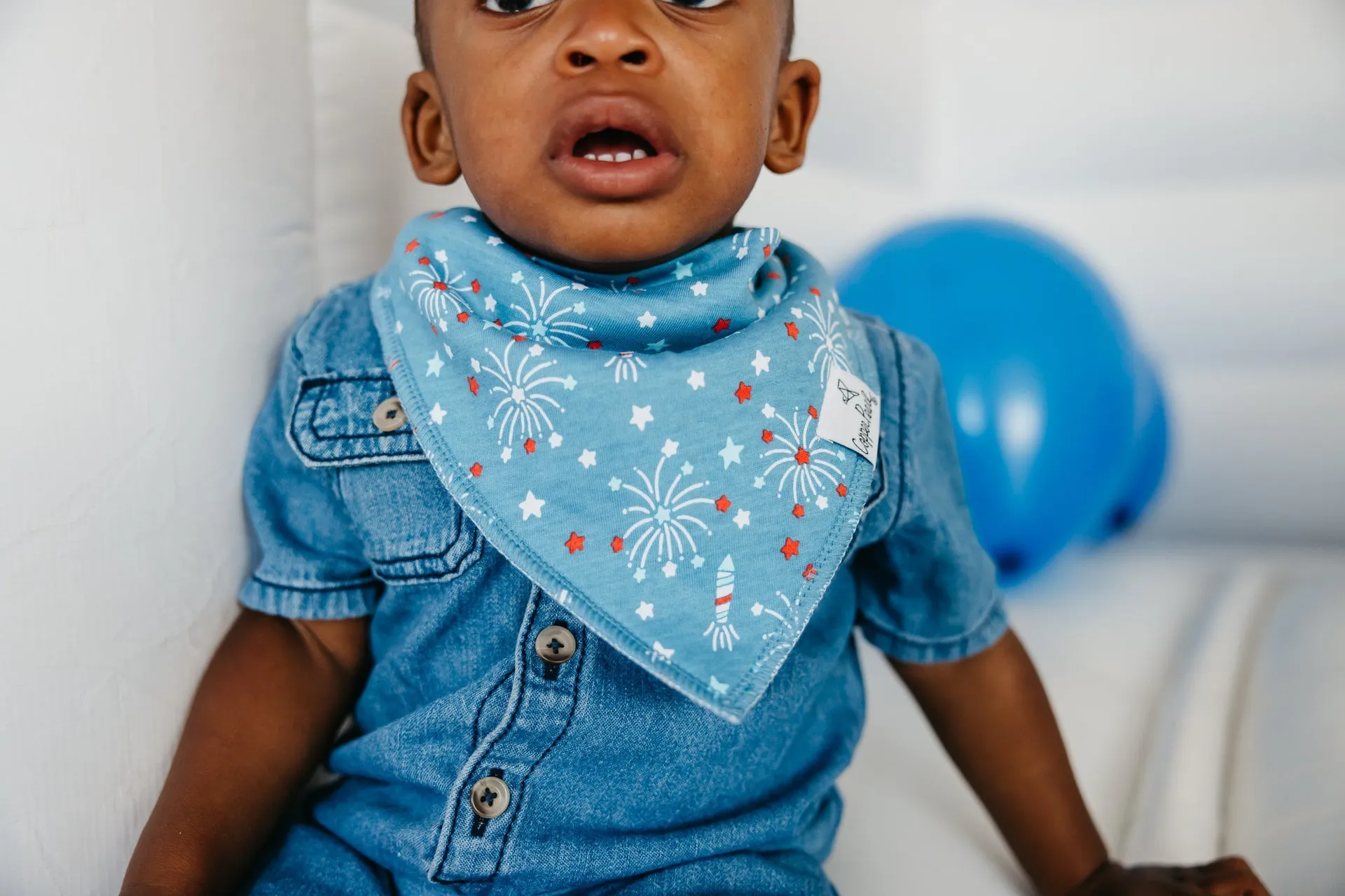 Copper Pearl Baby Bandana Bibs | Spangled