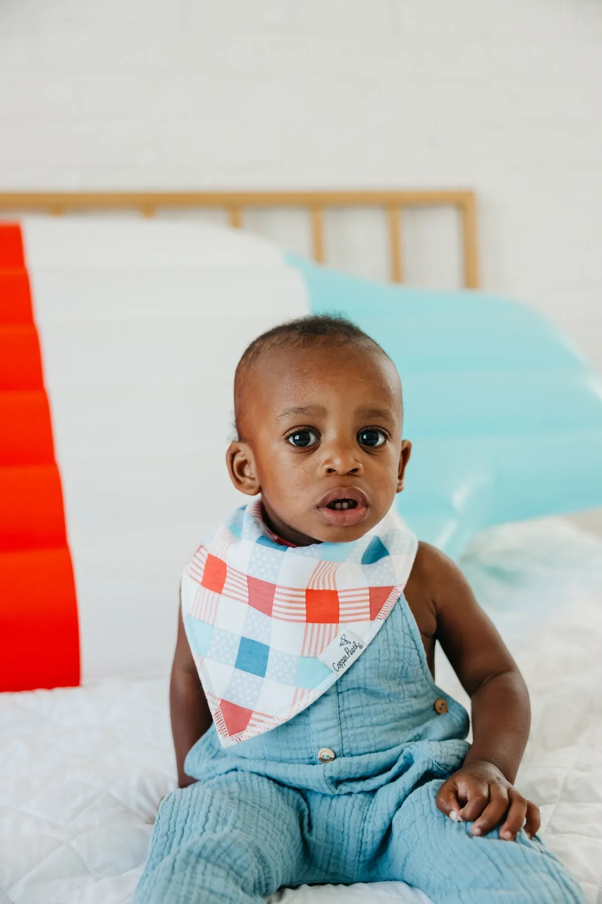 Copper Pearl Baby Bandana Bibs | Spangled