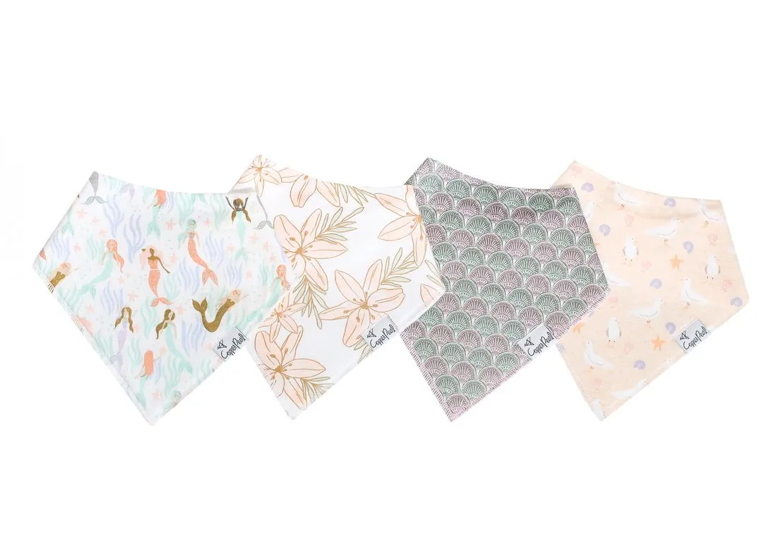 Copper Pearl Bandana Bib Set - Coral