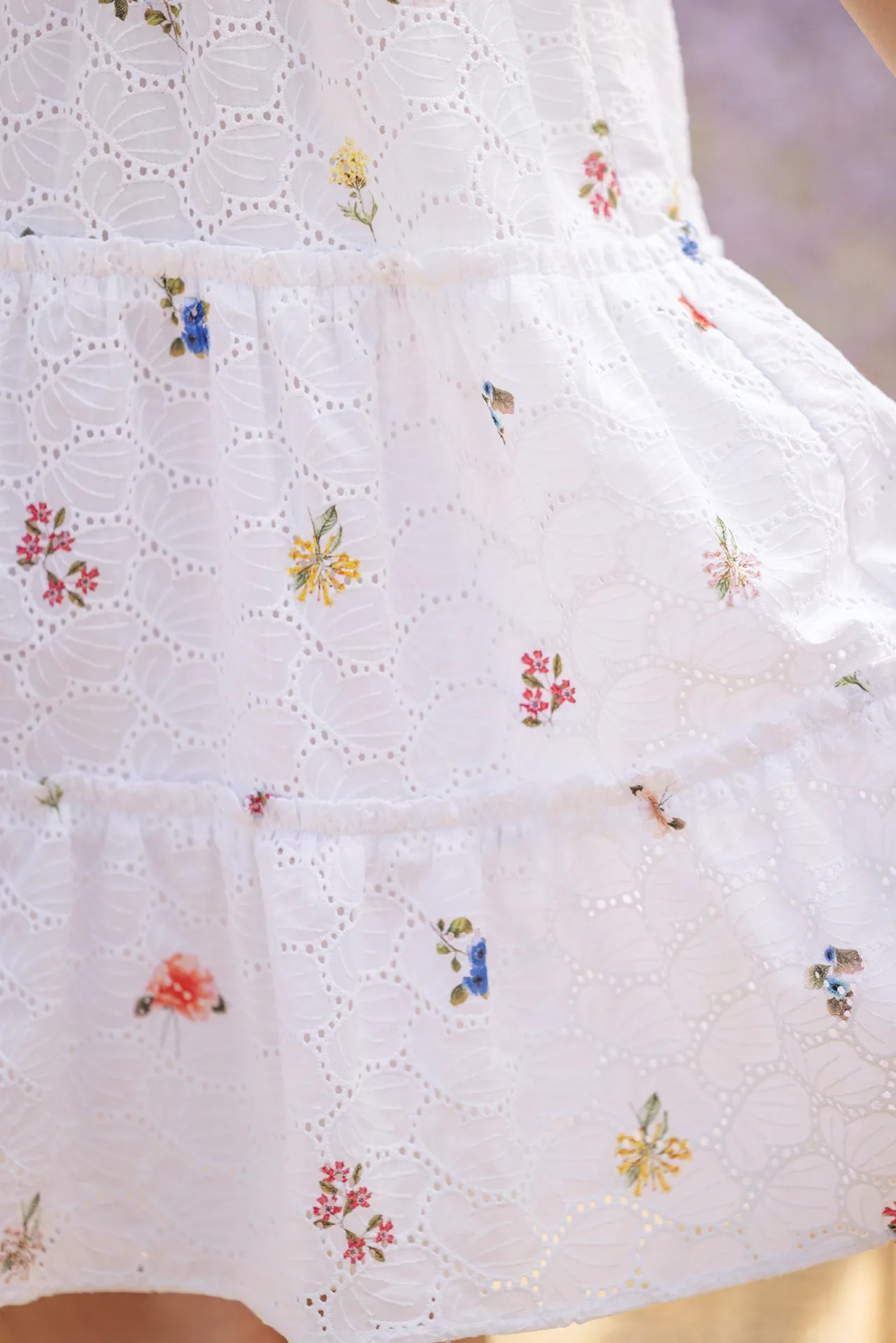 Dress - White Floral All Over