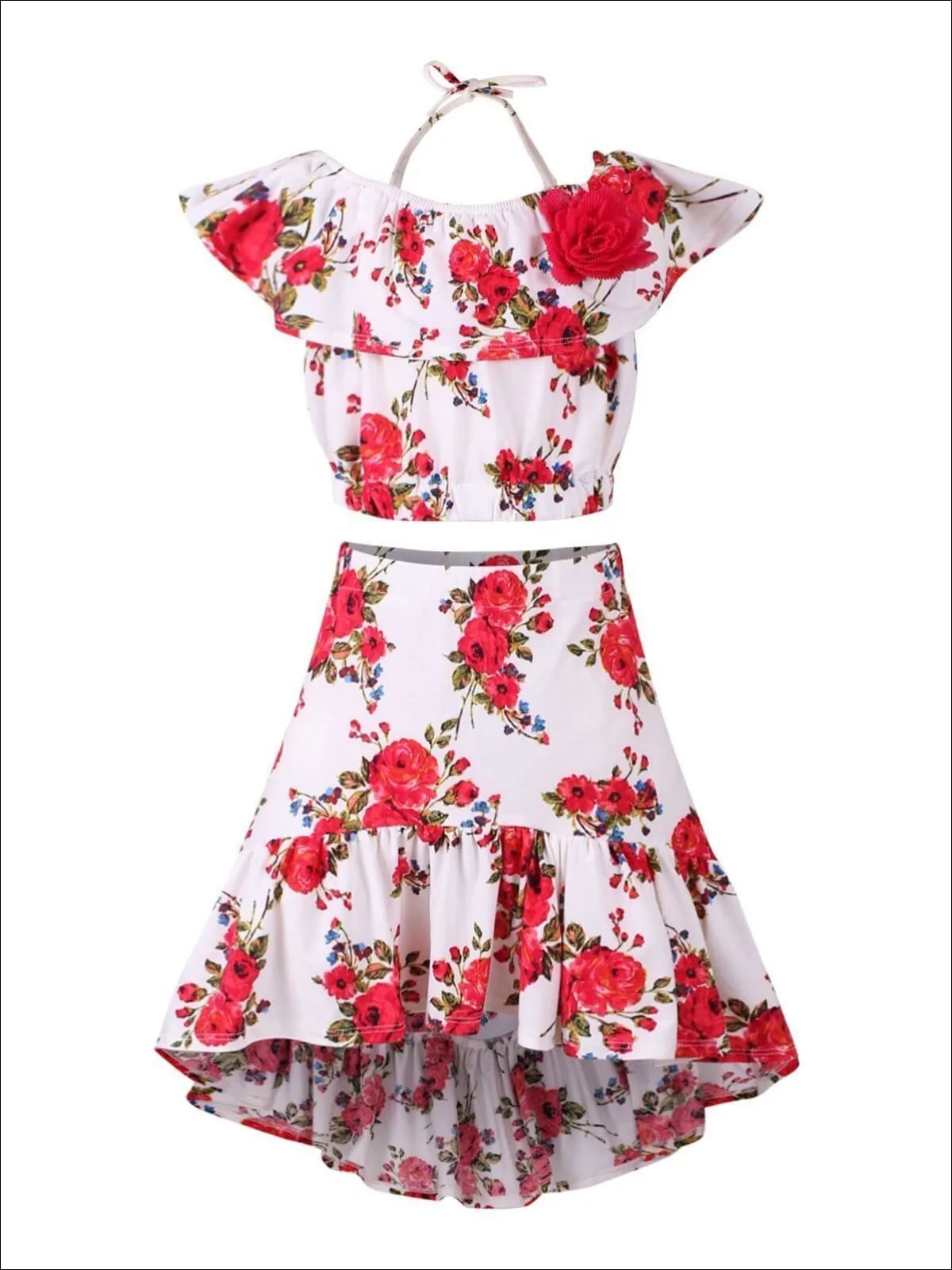 Early Blooms Hi-Lo Skirt Set