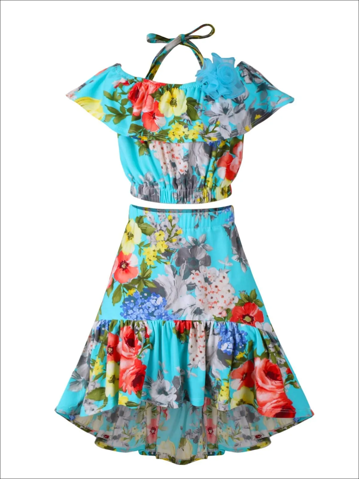 Early Blooms Hi-Lo Skirt Set