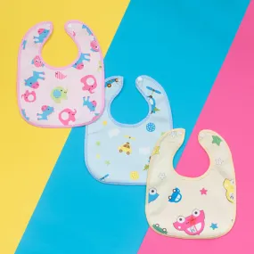 Elephant Car Print Bib - Set of 3