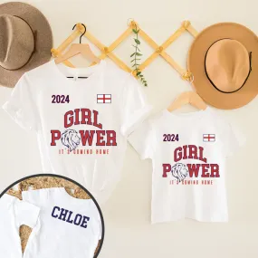 Euros - England Girl Power Matching T-shirts & Baby Vest