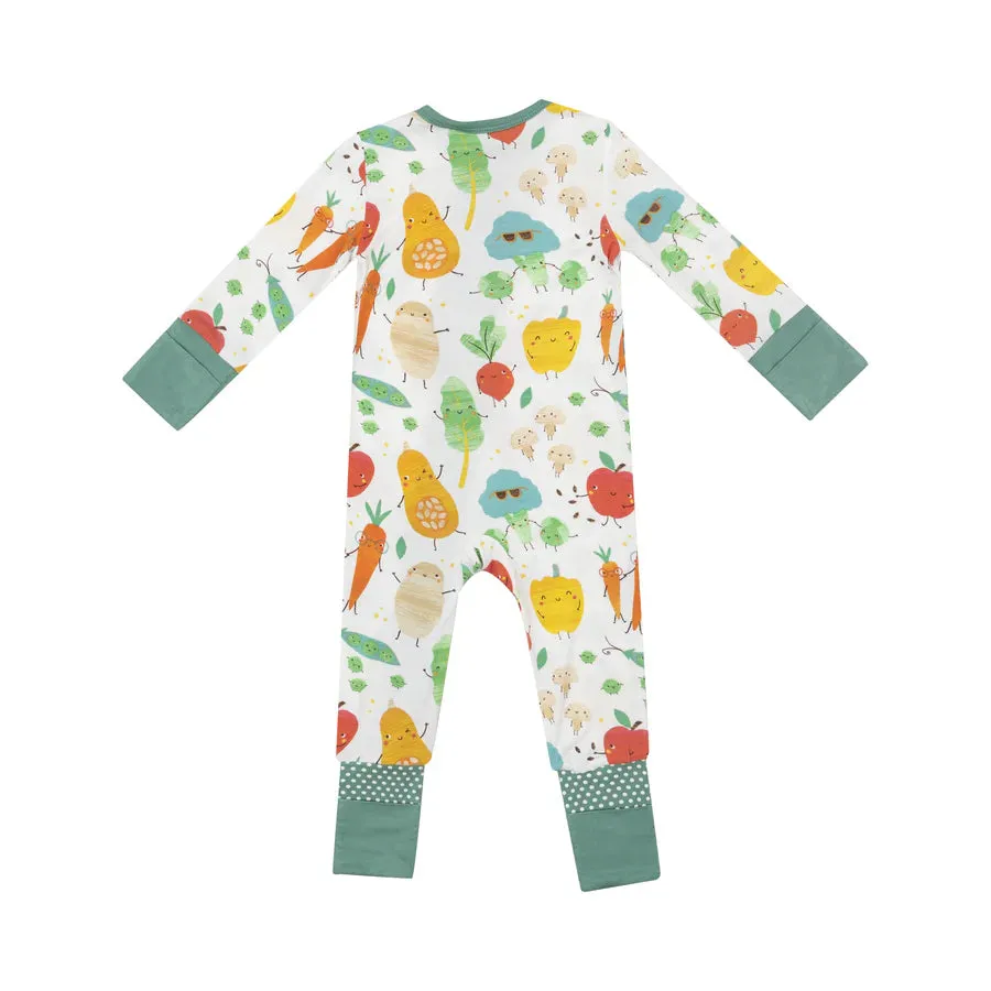 Fall Veggies Zipper Romper